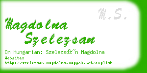 magdolna szelezsan business card